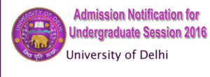 University of Delhi 2016 undergrad